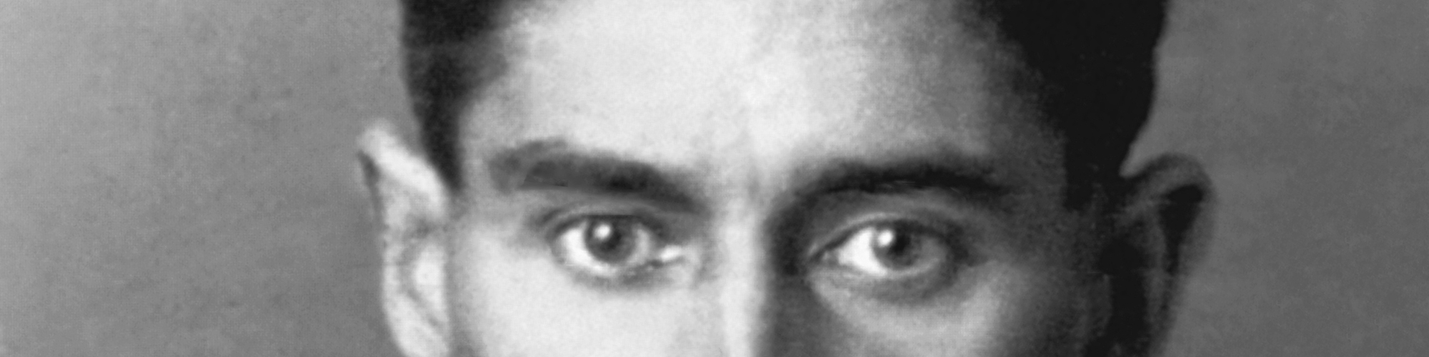 Augenpartie von Franz Kafka, Ausschnitt aus einem historischen Foto
